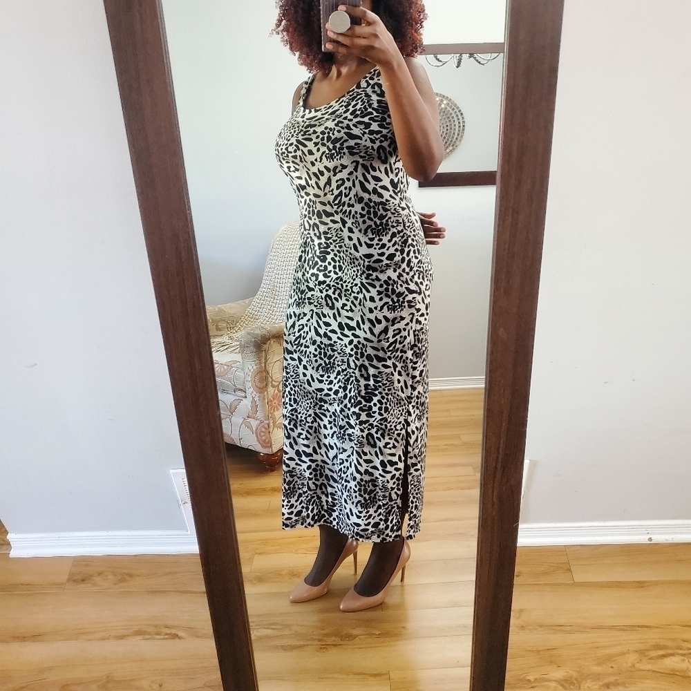 2 Dye 4 leopard dress size Small fits like a Large stretchy - Picture 3 of 9